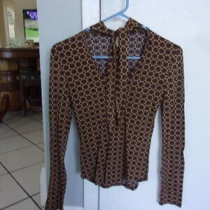 SIZE 0 SILKY WRAP TOP 70'S VIBE
